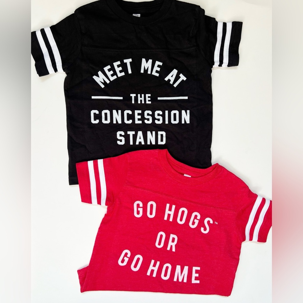 Pair of 2T Charlie Southern Razorback Tees